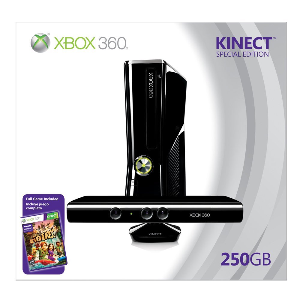 XBOX 360-NEW XBOX 360 250GB SLIM PAL + KINECT SENSOR