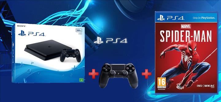 Playstation 4 Slim 1TB + Dualshock4 + Spider Man