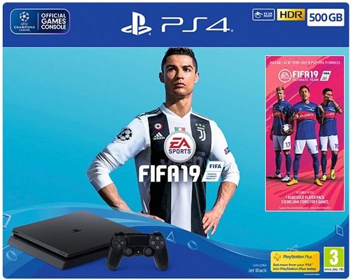 קונסולת PS4 SLIM 500GB FIFA19 BUNDLE