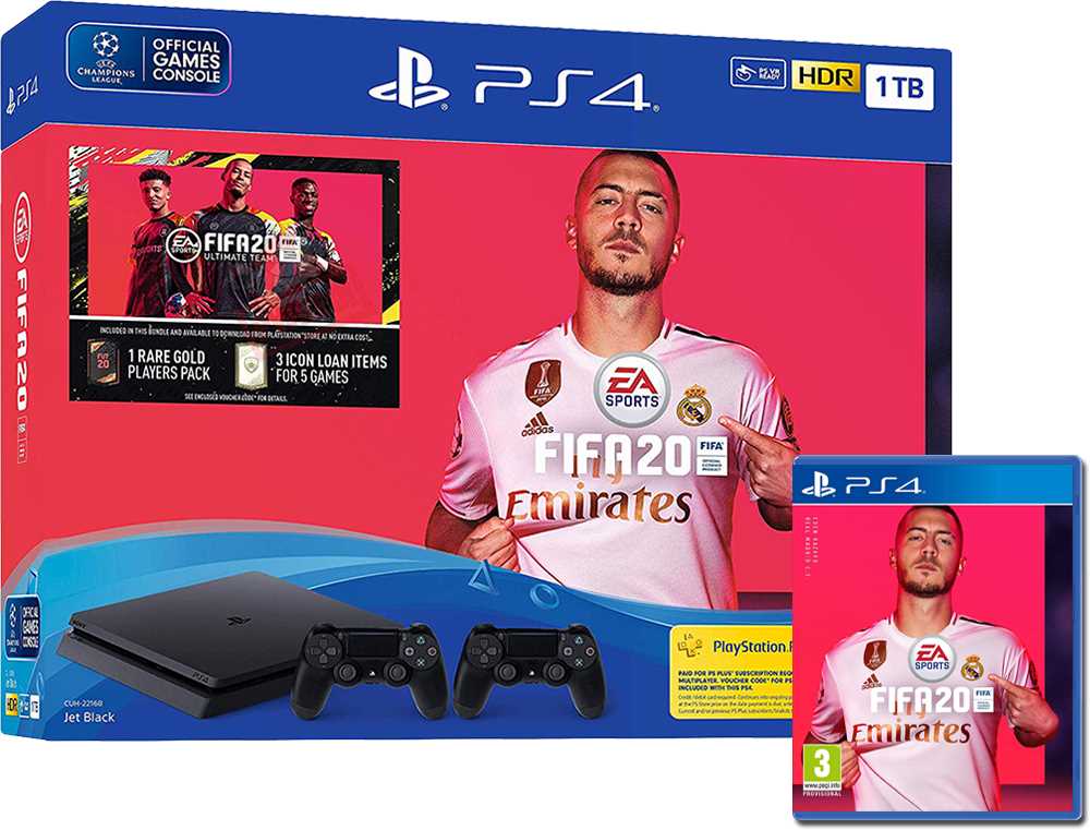 Playstation 4 SLIM 1TB + DUALSHOCK 4 + FIFA 20 BUNDLE