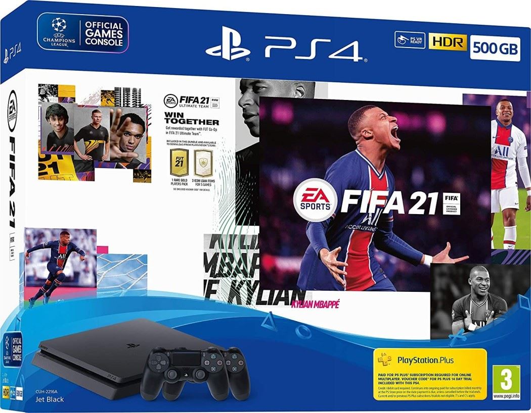 Playstation 4 Slim 500GB + Dualshock 4 + FIFA 21