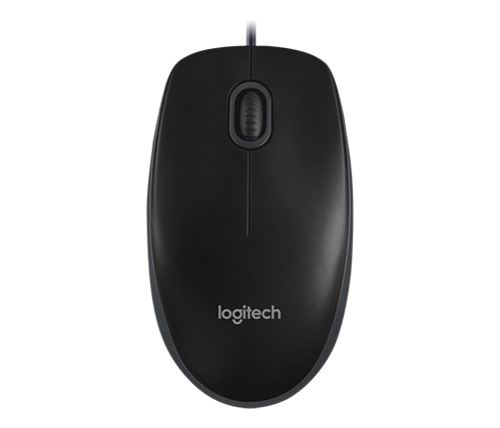 עכבר חוטי Logitech B100 Optical OEM שחור