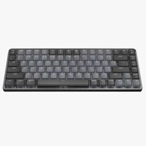 מקלדת מיני אלחוטית מכאנית ומוארת עם מתג Logitech MX Mechanical Mini Tactile Quiet - צבע Graphite