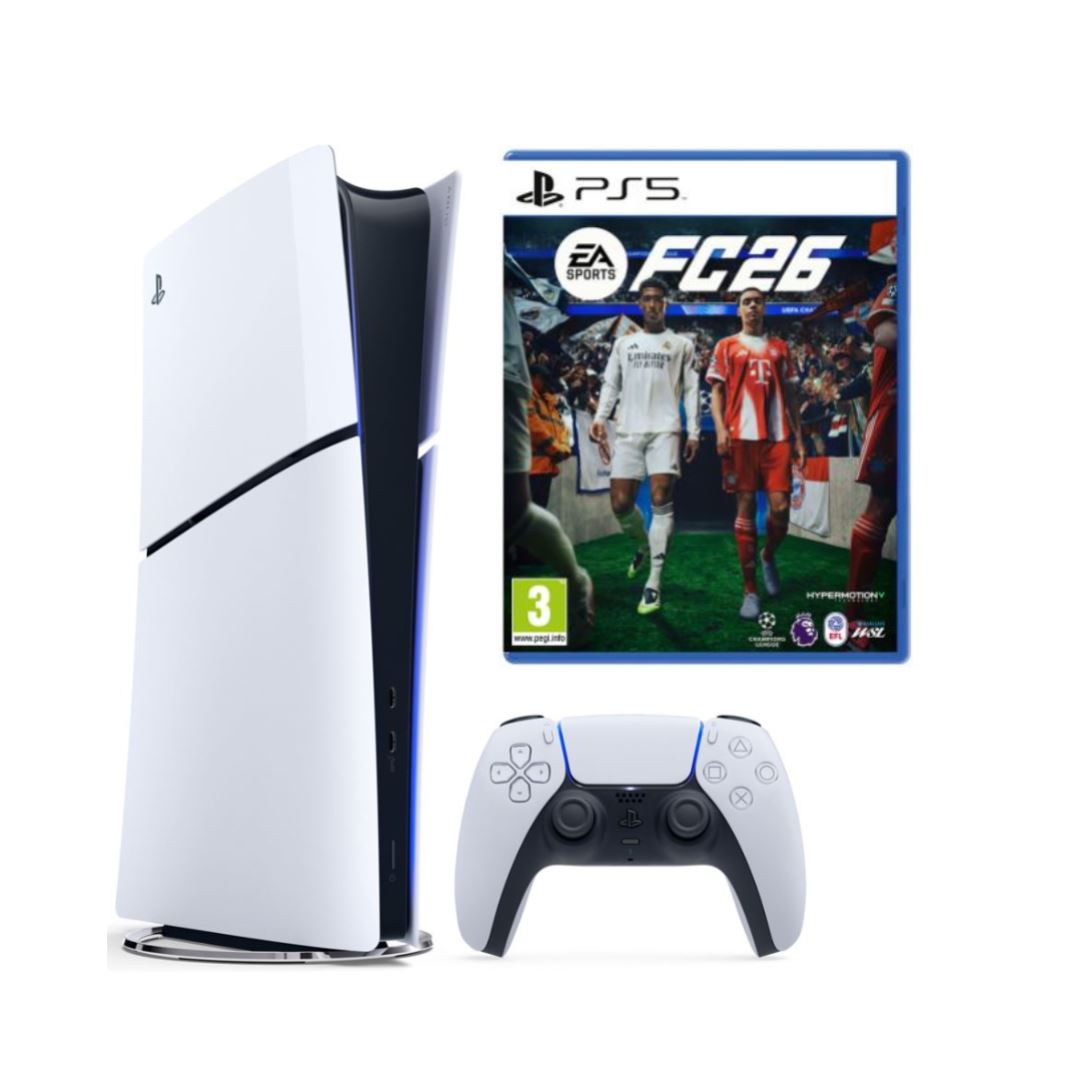 Playstation 5 Slim All Digital + FC 26 - יבואן רשמי ישפאר 