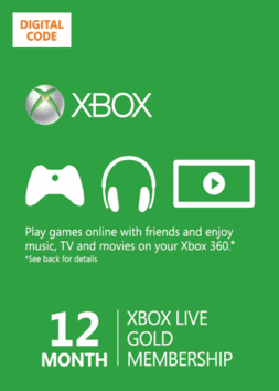 מנוי XBOX LIVE GOLD לשנה