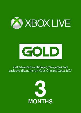 Xbox Live Gold - מנוי 3 חודשים