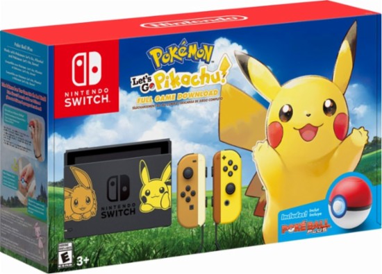Nintendo Switch Lets Go Pikachu + Poke Ball Plus!