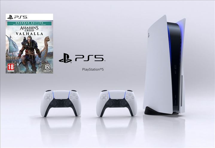 Playstation 5 825GB SSD + שלט נוסף + Assassin's Creed Valhalla