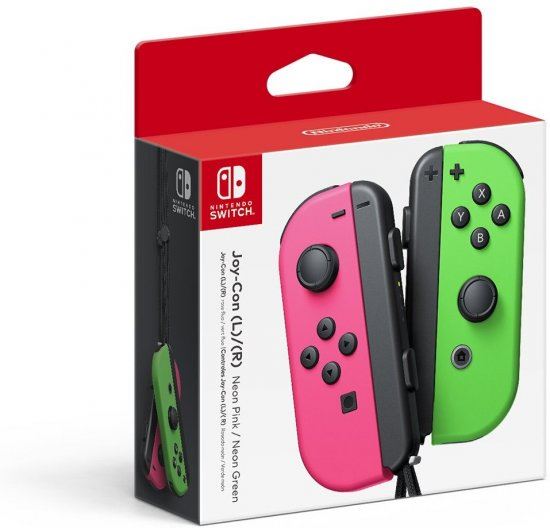 Switch Joy Cons בצבע ורוד וירוק