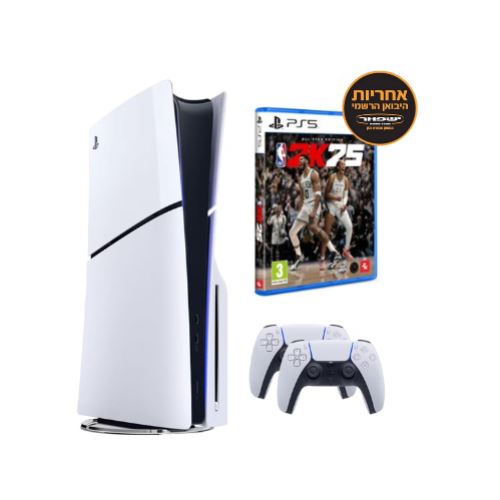 שלט נוסף + Playstation 5 Slim + NBA 2K25