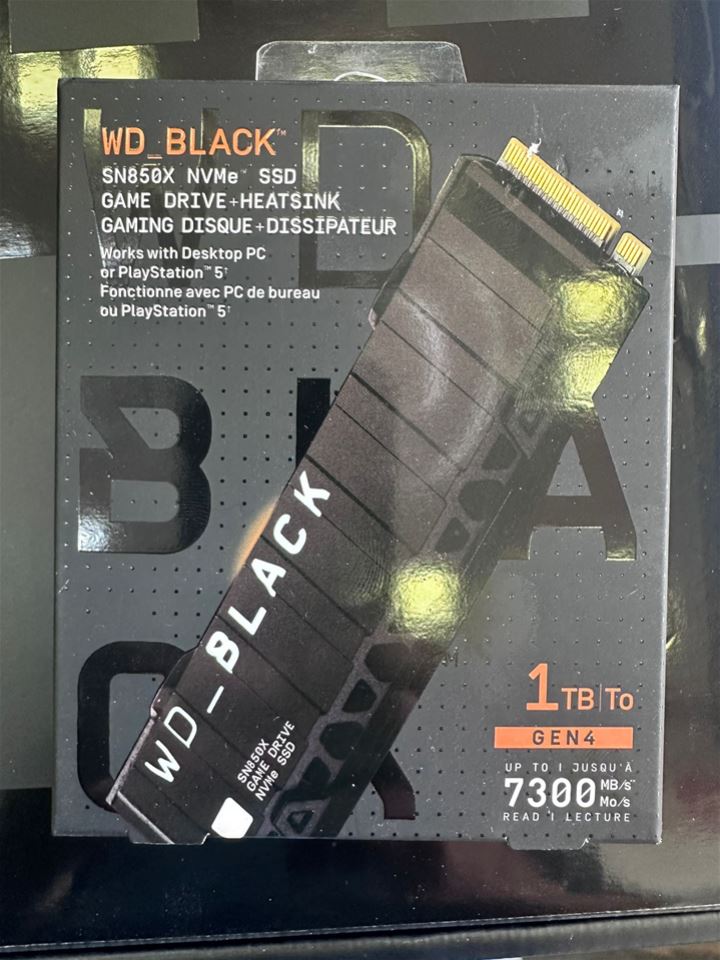 SSD WD BLACK 1TB  עם רצועת קירור