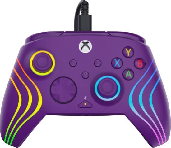 Xbox - בקר חוטי לגיימינג Turtle Beach Afterglow Wave תאורת RGB - סגול