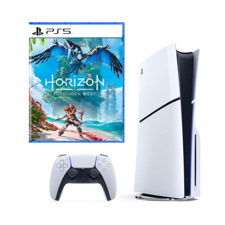 Playstation 5 Slim Blue-Ray + Horizon Forbidden West יבואן רשמי ישפאר 