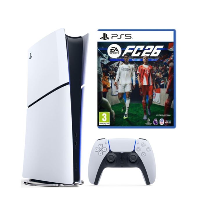 Playstation 5 Slim All Digital 825GB + FC 26 - יבואן רשמי ישפאר