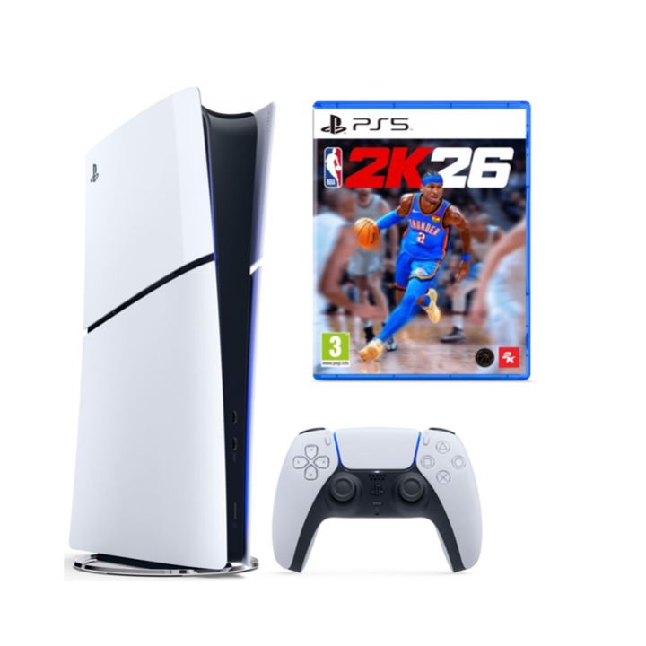Playstation 5 Slim All Digital 825GB + NBA 2K26 יבואן רשמי ישפאר