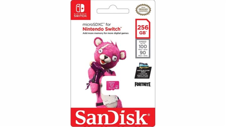 כרטיס זיכרון - Nintendo Switch SanDisk ממותג Fortnite בנפח 256GB