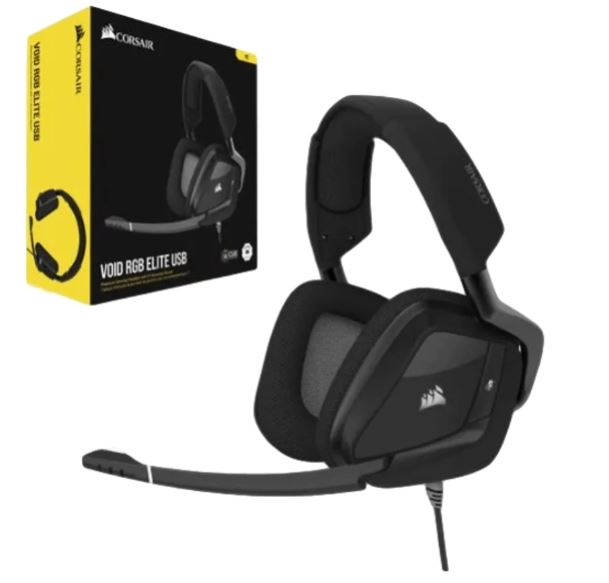 CORSAIR VOID RGB ELITE USB 7.1 Carbon - אוזניות גיימינג