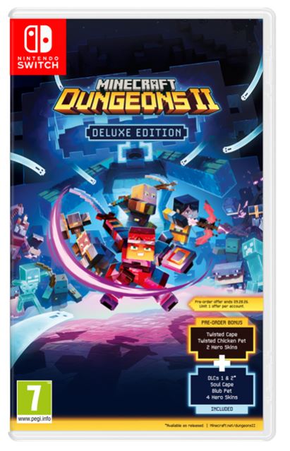  הזמנה מןקדמת SWITCH - MINECRAFT DUNGEONS 2 DELUXE EDITION NSW 